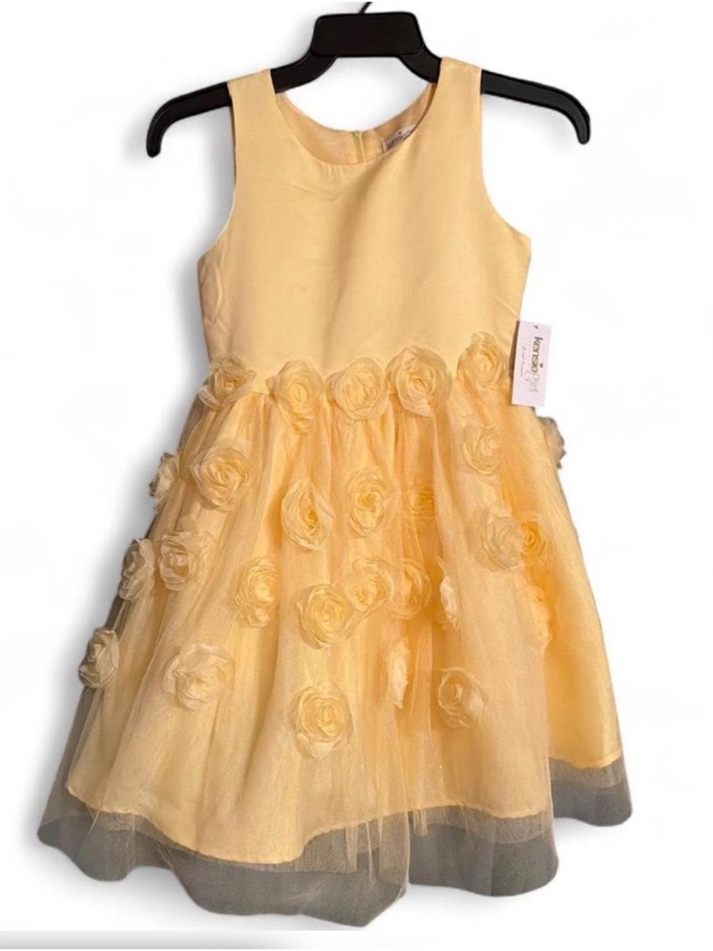 Kensie Girl Yellow Floral Tulle Dress Sizes 10 and 12